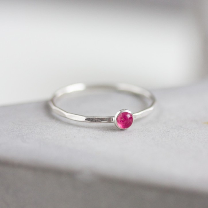 Pink sapphire ring - skinny stackable Pink sapphire ring - skinny stackable