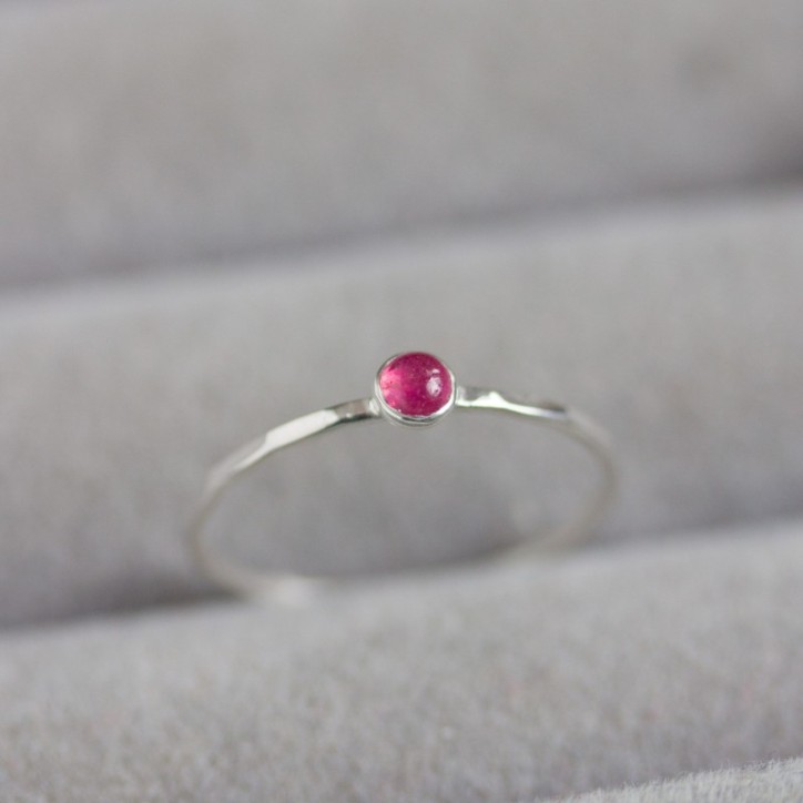 Pink sapphire ring - skinny stackable Pink sapphire ring - skinny stackable