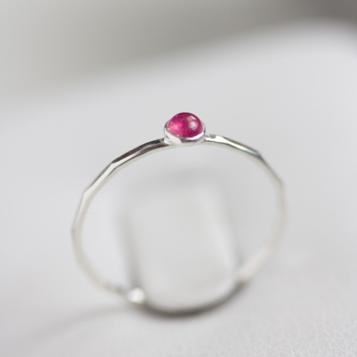 Pink sapphire ring - skinny stackable Pink sapphire ring - skinny stackable