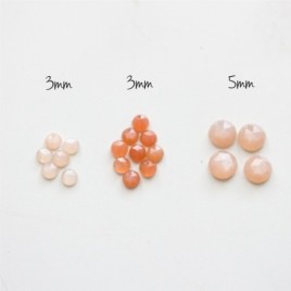 Peach moonstone stud earrings