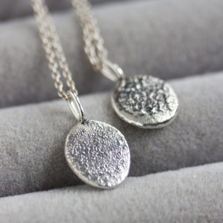 Textured sterling silver pendant