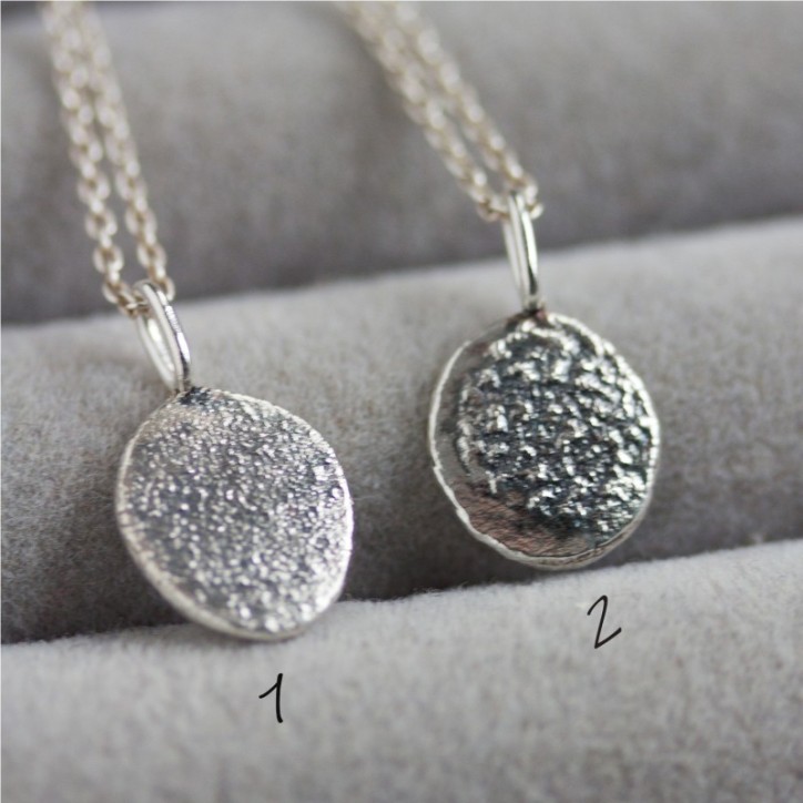Textured sterling silver pendant Textured sterling silver pendant