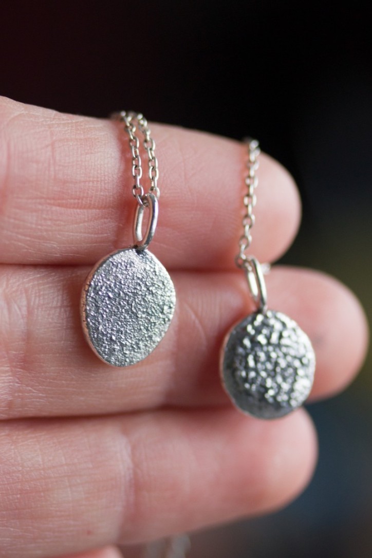 Textured sterling silver pendant Textured sterling silver pendant