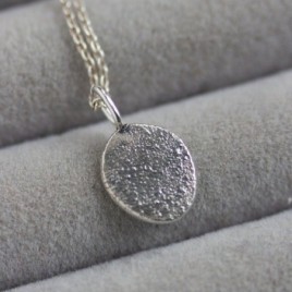 Textured sterling silver pendant