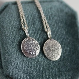 Textured sterling silver pendant