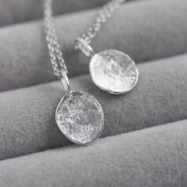 Textured sterling silver pendant