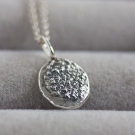 Textured sterling silver pendant