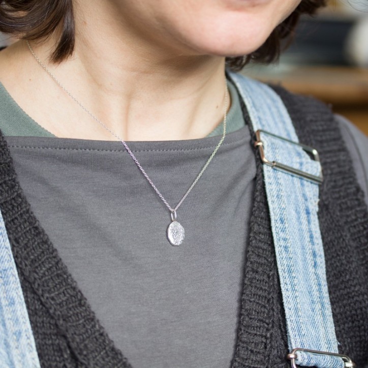 Textured sterling silver pendant Textured sterling silver pendant