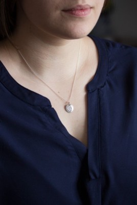 Hydrangea - nature inspired necklace with hydrangea petal imprint