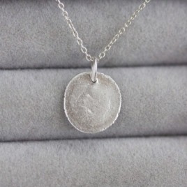 Hydrangea - nature inspired necklace with hydrangea petal imprint