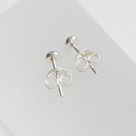 Swiss blue topaz stud earrings, tiny stud earrings