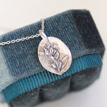 Flowering Grass - nature inspired necklace with grass flowers texture